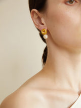 HEIRLOOM HUGGIE PEARL EARRINGS