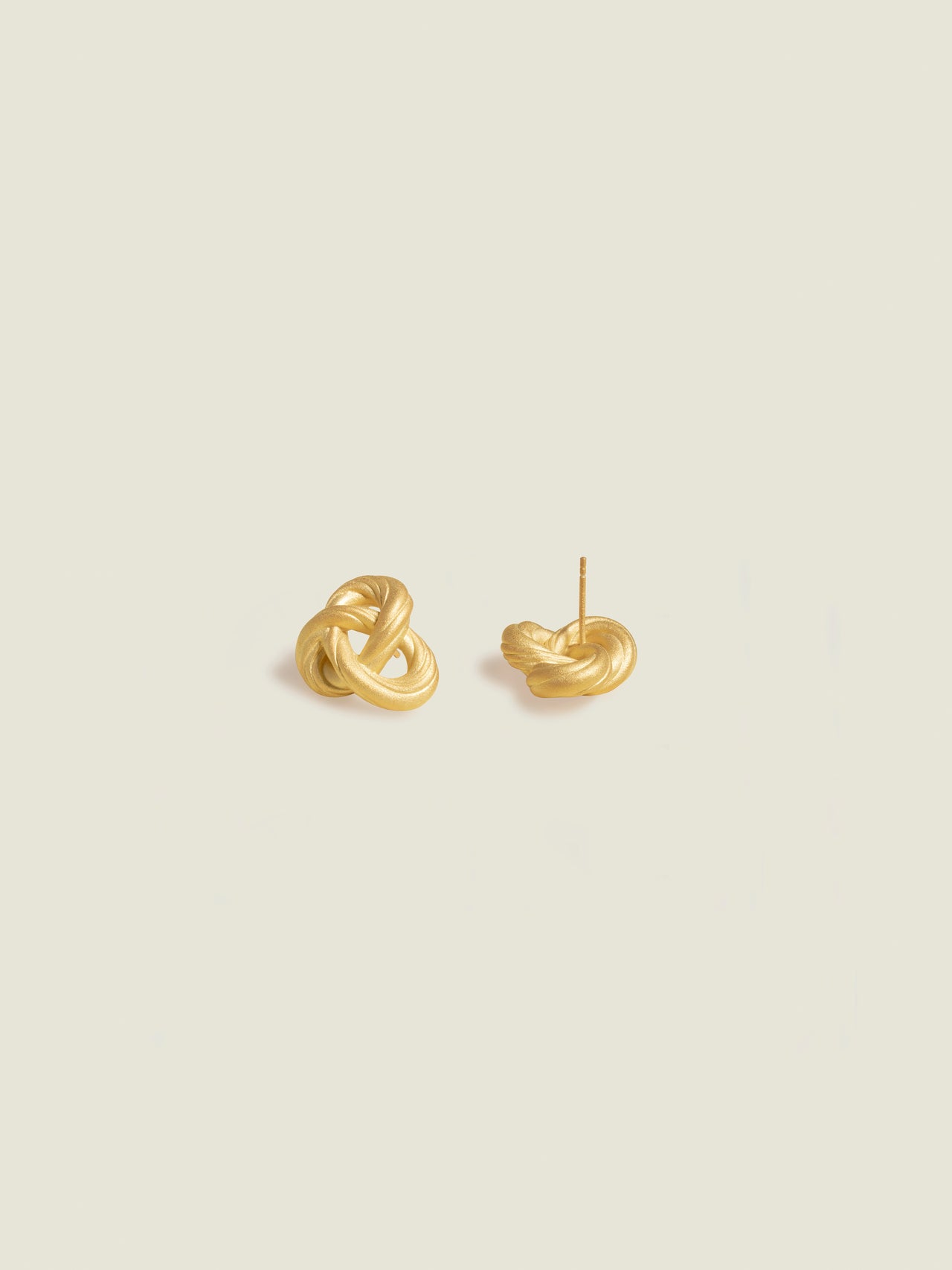 Golden Knotwork Vermeil Ear Studs