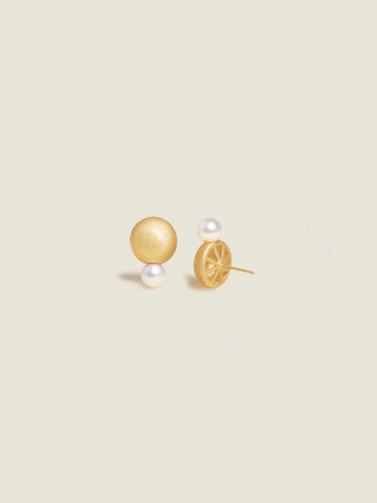 Golden Radiance Pearl Studs