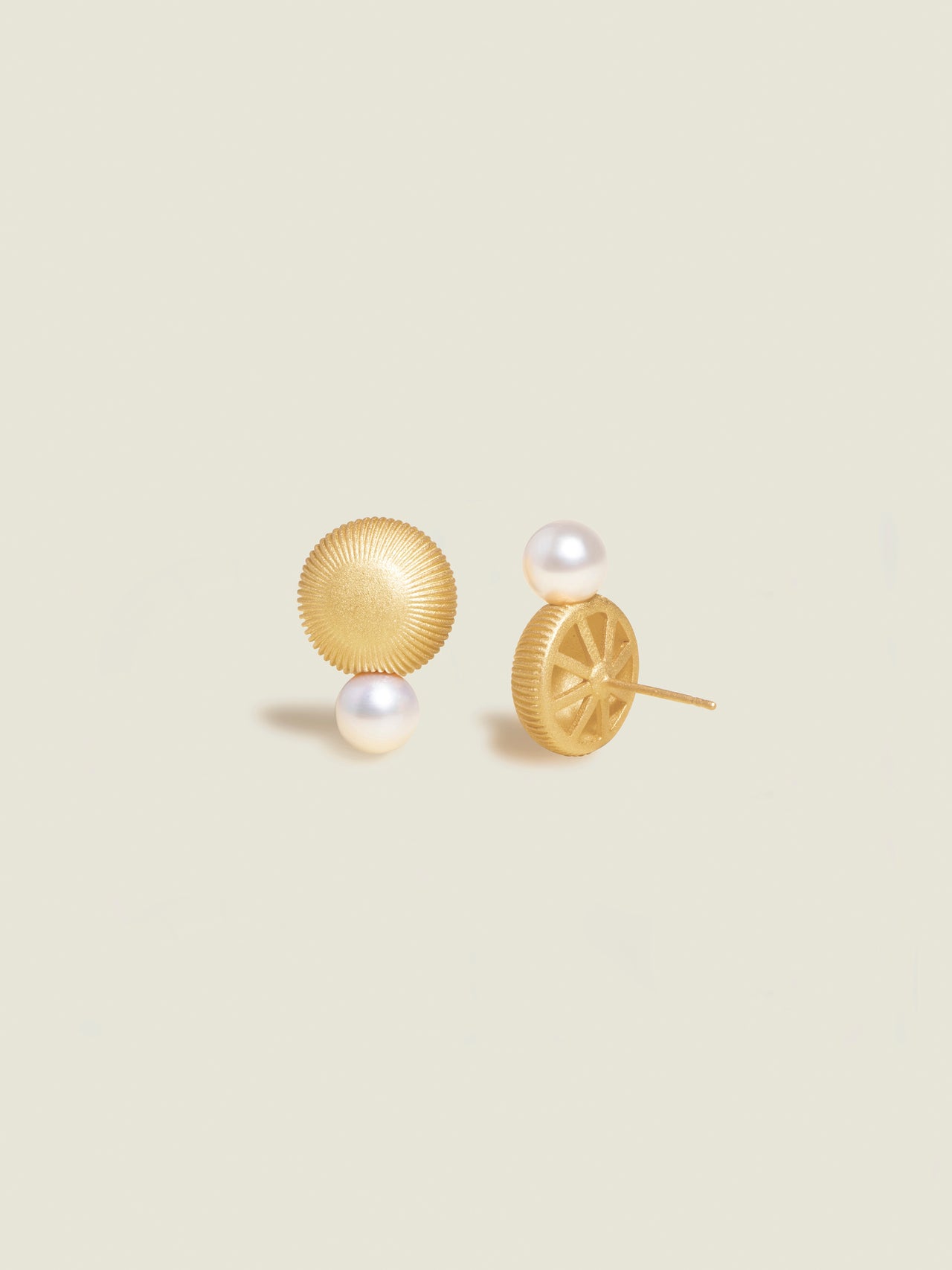 Golden Radiance Pearl Studs