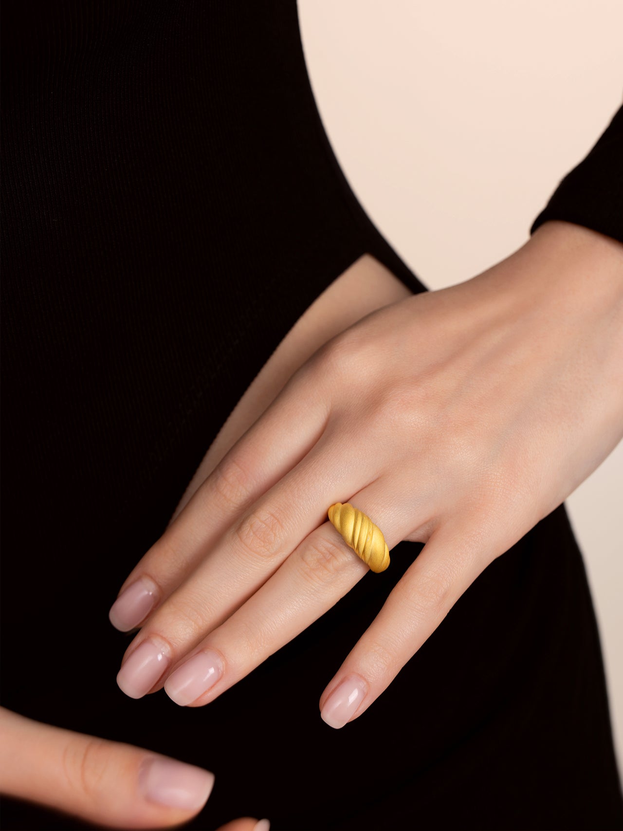 Weave Golden Open Ring