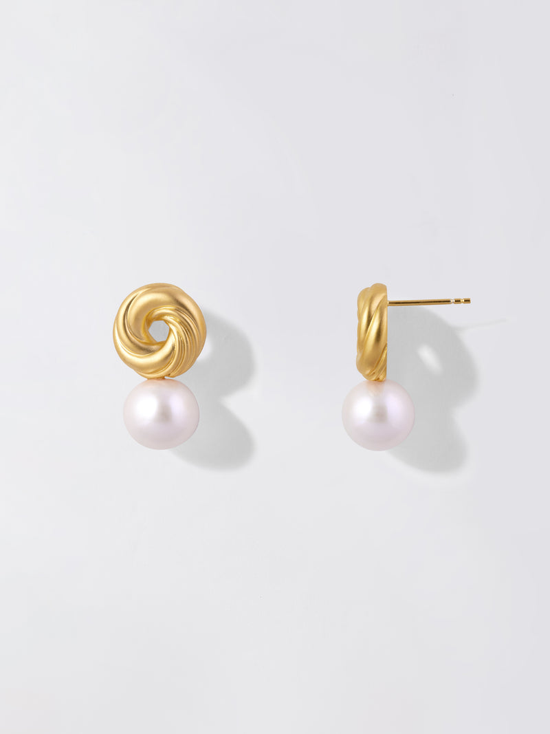 HEIRLOOM HUGGIE PEARL EARRINGS