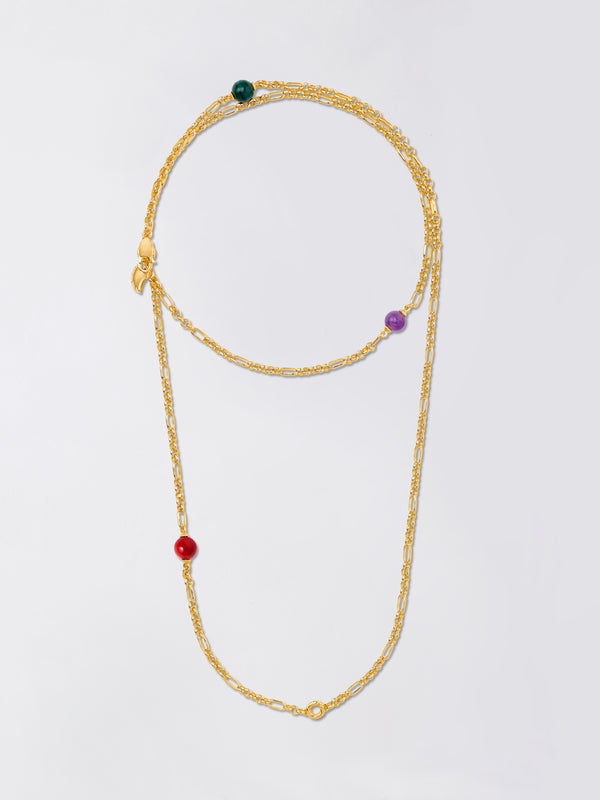 DUAL CRYSTAL LONG NECKLACE