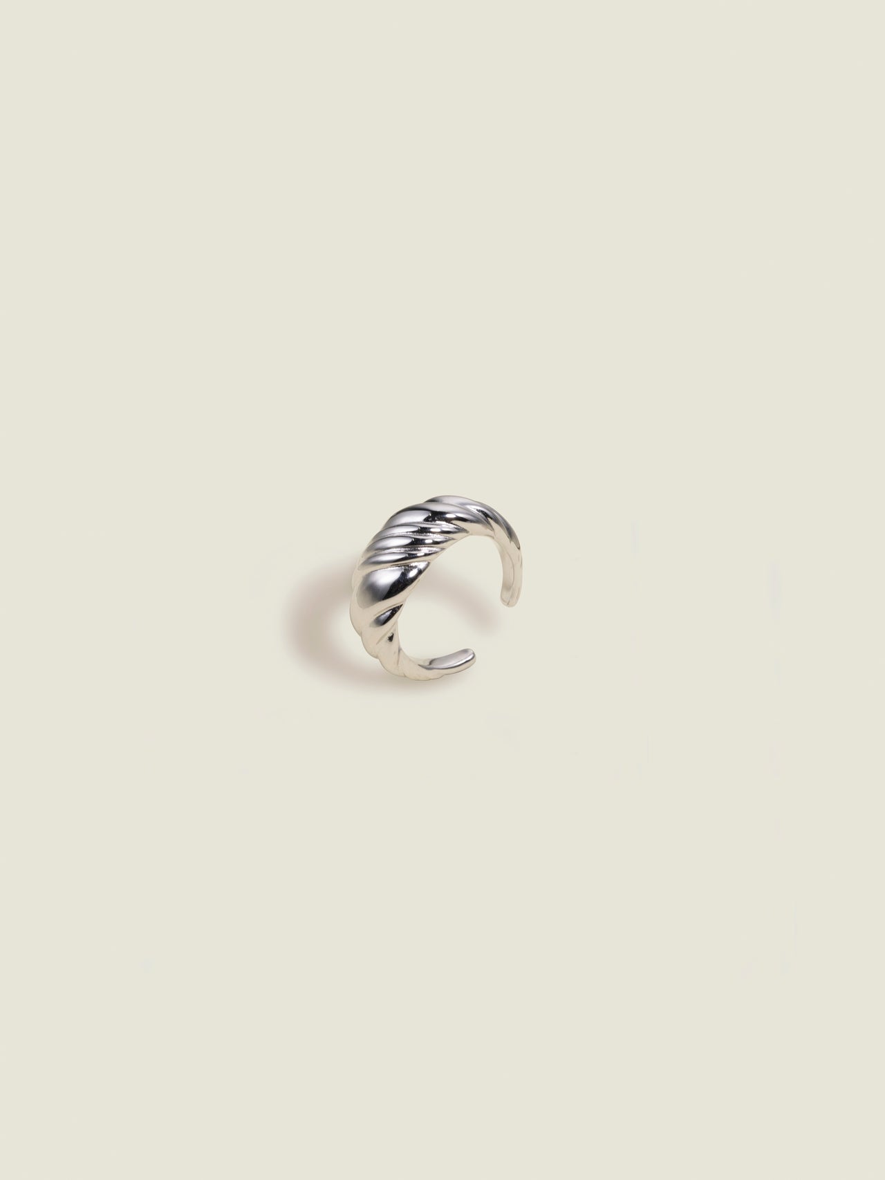 Weave Silver Open Ring