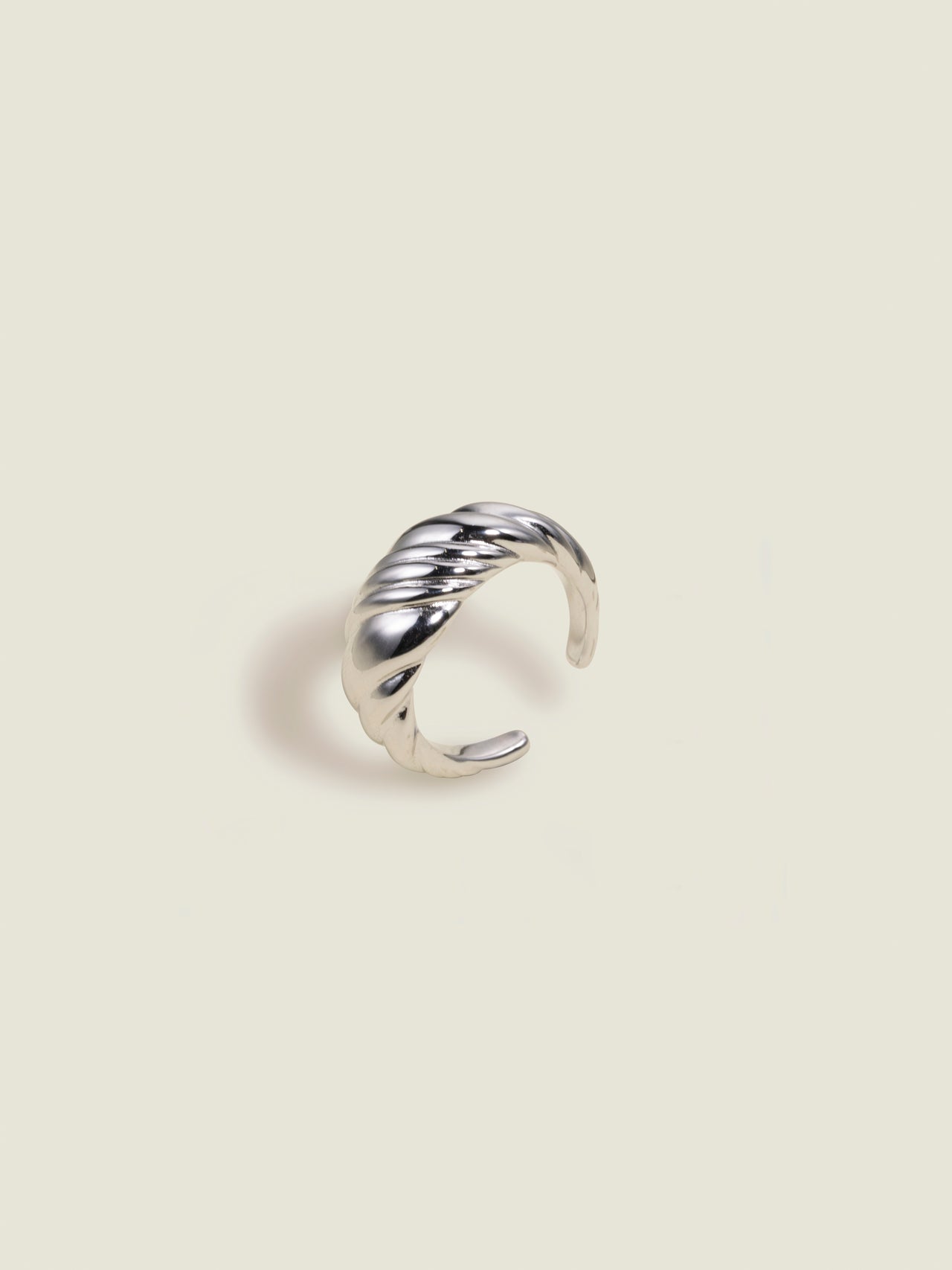 Weave Silver Open Ring