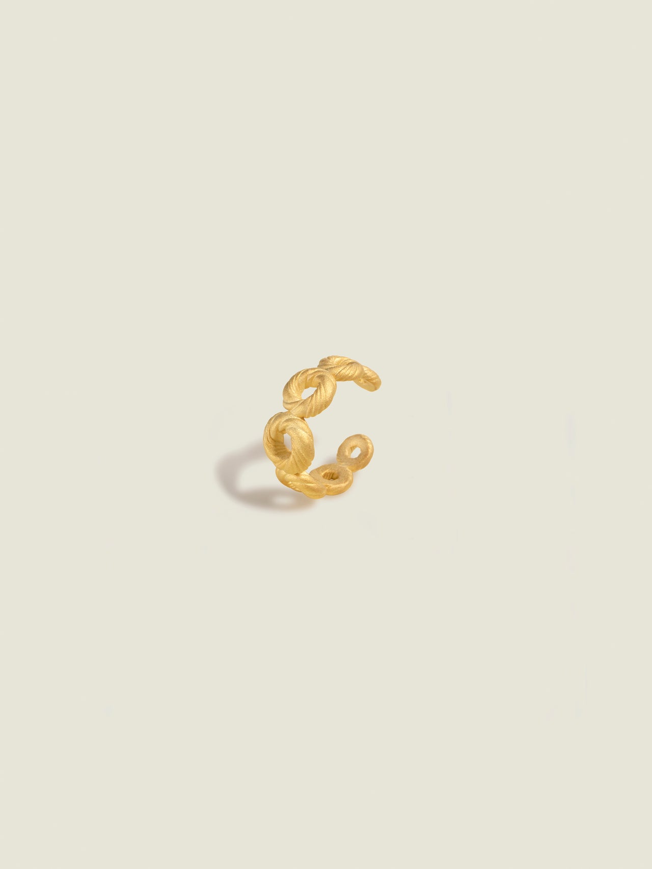 Golden Ripples Vermeil Open Ring