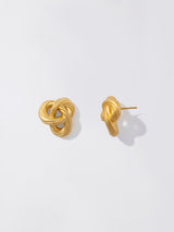 GOLDEN KNOTWORK VERMEIL EAR STUDS